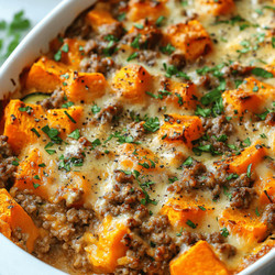 Ground Turkey Sweet Potato Bake