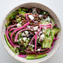 Herby Lentil, Feta &amp; Olive Bowl
