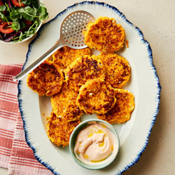 Crisp Butternut Squash Fritters With Rosemary And Feta