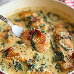 Easy Creamy Tuscan Salmon With Coconut Milk