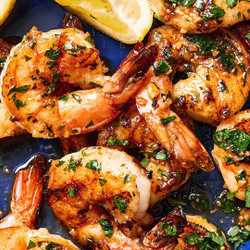 Garlic Butter Grilled Shrimp