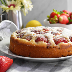 Soft Strawberry Ricotta Cake