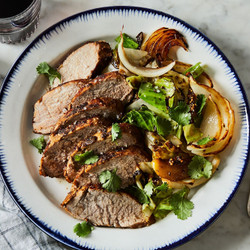Spice-crusted Pork Tenderloin With Caramelized Masala Cabbage