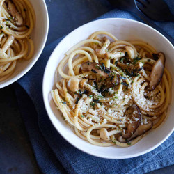 Wild Mushroom Wafu Pasta With A Soy Butter Sauce (japanese-style Spaghetti)