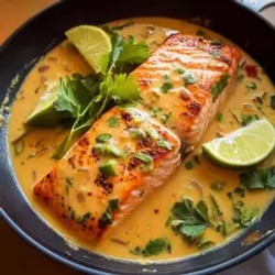 Poached Salmon In Coconut Lime Sauce