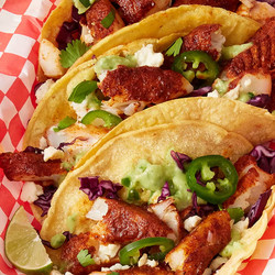 Air Fryer Fish Tacos With Avocado Salsa