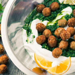 Fried Olives With Spicy Yogurt