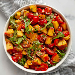Balsamic Tomato Peach Salad