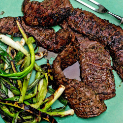 Grilled Skirt Steak With Garlic And Herbs