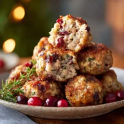 Cranberry Turkey Stuffing Balls