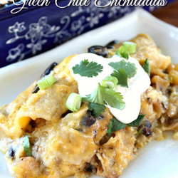 Black Bean Potato Green Chile Enchiladas