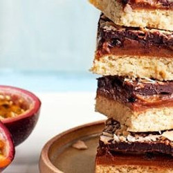 Caramel Passion Fruit Slice