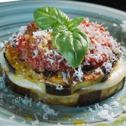 Grilled Eggplant “Parmiburger”