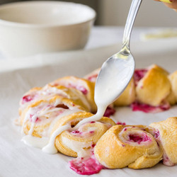 Lemon Raspberry Cream Cheese Danish Rolls