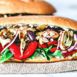 Italian Artichoke Antipasto Veggie Sandwich