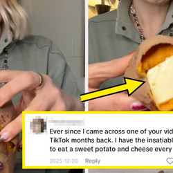 Cheese-Stuffed Sweet Potato