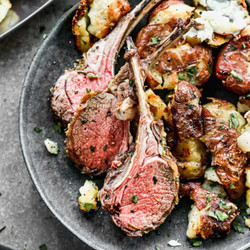 Rack Of Lamb With Garlic Rosemary Potatoes