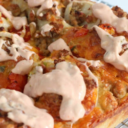Cheeseburger Sourdough Focaccia