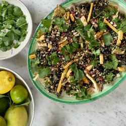 Hetty’s ginger-peanut warm kale salad