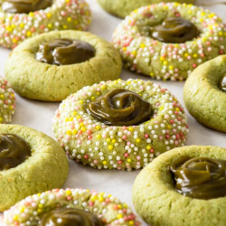Vegan Matcha Thumbprint Cookies