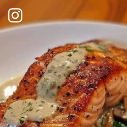 Pan-seared Salmon With A Creamy Florentine Sauce