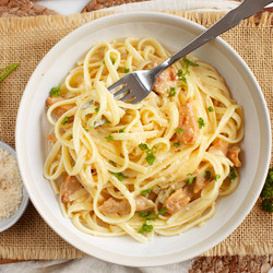 Pasta Alfredo Met Kip