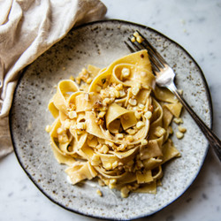 Corn, Miso, &amp; Mascarpone Pasta