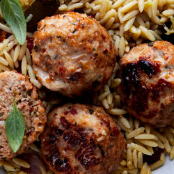 Mediterranean Sun-dried Tomato Chicken Meatballs