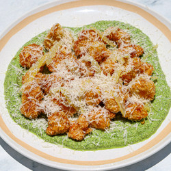 Cauliflower Schnitzel With Green Goddess Sauce