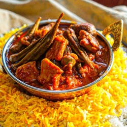Vegan Khoresht Bamieh / Okra Stew
