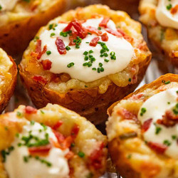 Twice Baked Potatoes (stuffed Jacket Potatoes)