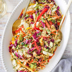 Asian Slaw With Peanut Ginger Dressing