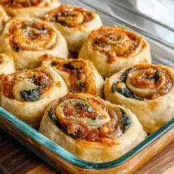 Vegan Caramelized Onion &amp; Spinach Pizza Rolls