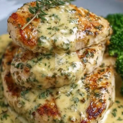 Chicken in Boursin Sauce with Garlic and Fine Herbs