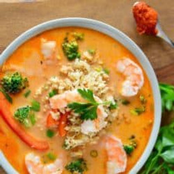 Coconut Red Curry Shrimp Soup