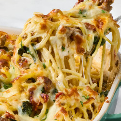 Tuscan Baked Spaghetti