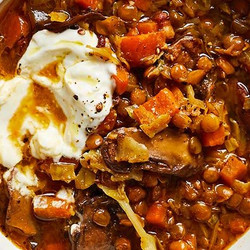 Miso Lentil &amp; Cabbage Soup