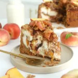 Vegan Peach Cobler Cheesecake