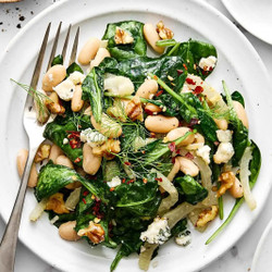 Warm Spinach And White Bean Salad