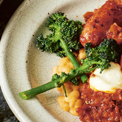Roasted Italian Sausages With Borlotti Beans And 'nduja Sauce