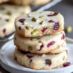 Cranberry Pistachio Shortbread Cookies Recipe