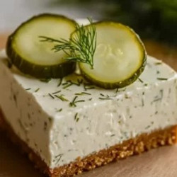 No-bake Dill Pickle Cheesecake