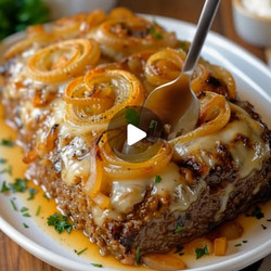 French Onion Meatloaf With Gruyère