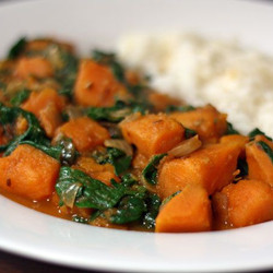 Sweet Potato And Spinach Curry Recipe
