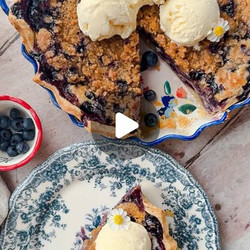 The Best Blueberry Custard Pie