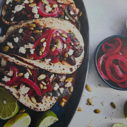 Kidney Bean and Poblano Tacos with Quick-Pickled Onions
