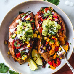 Black Bean Stuffed Sweet Potatoes (vegan)