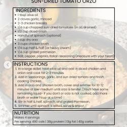 Sun-Dried Tomato Orzo