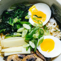 Shoyu Ramen With Spinach And Eggs