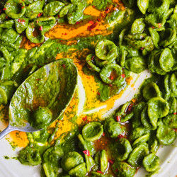 Miso Butter Greens Pasta